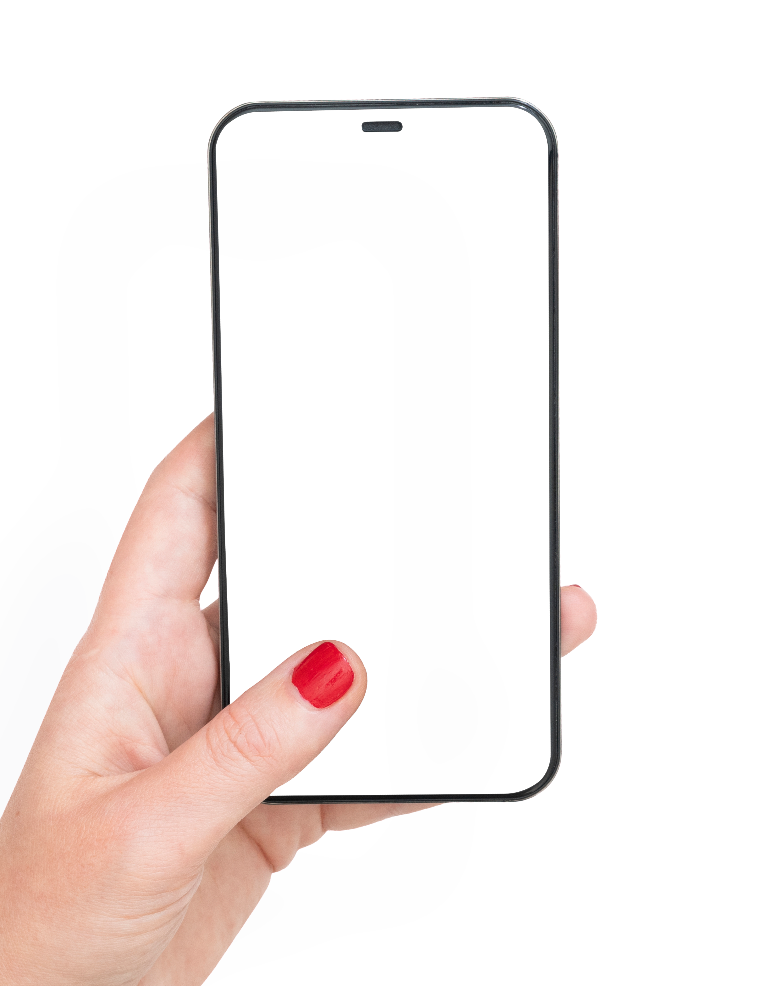 Uno smartphone tenuto in mano incornicia il film Ipermedia