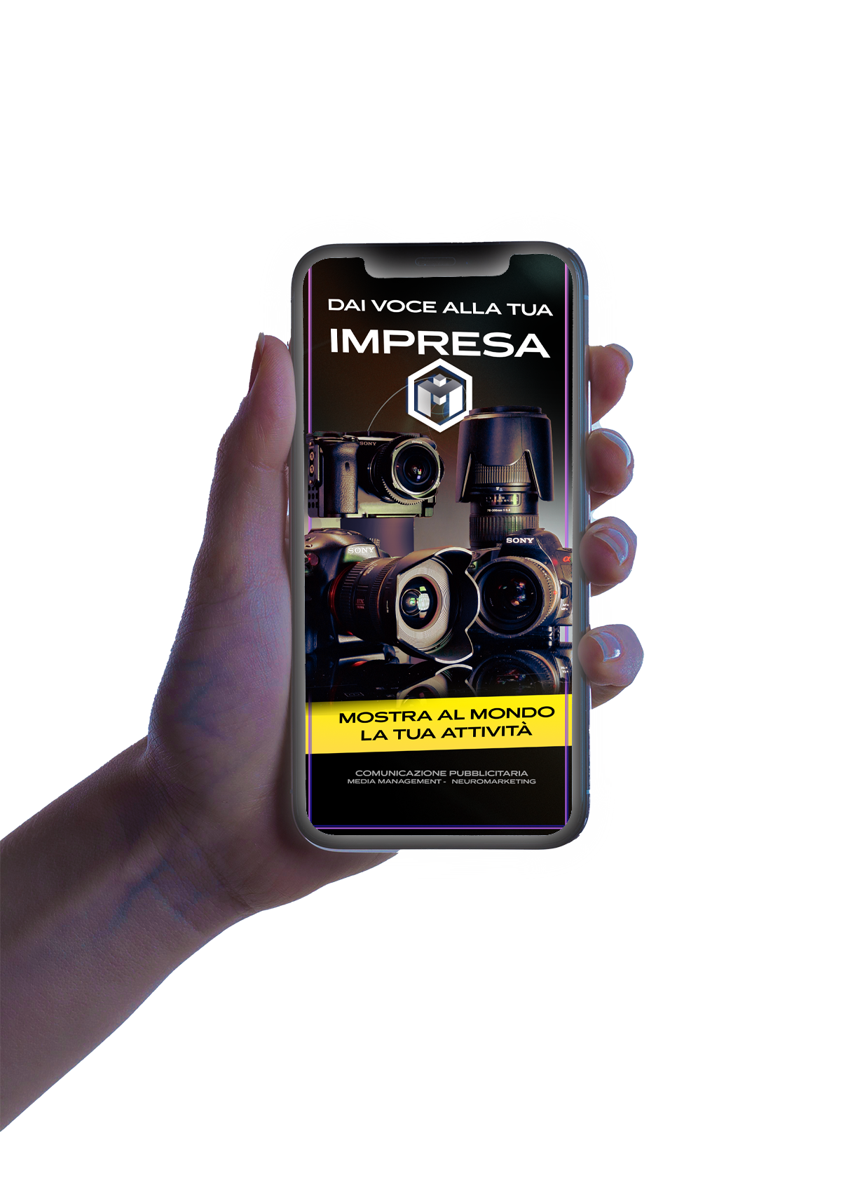 Campagna social Ipermedia visualizzata su smartphone